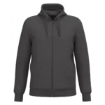 PS_K4042_DARKGREY - Hidalgo Gerecyclede uniseks sweater met rits en capuchon, dark grey — productfoto 23