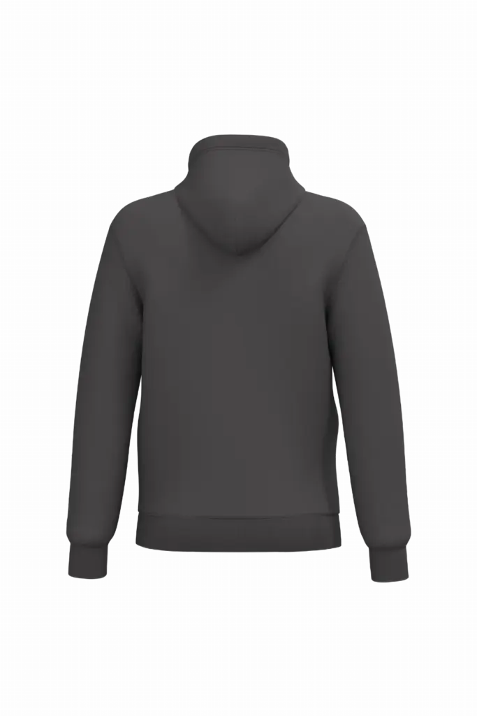 PS_K4042-B_DARKGREY - Hidalgo Gerecyclede uniseks sweater met rits en capuchon, dark grey — productfoto 24