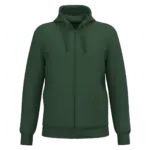 PS_K4042_FORESTGREEN - Hidalgo Gerecyclede uniseks sweater met rits en capuchon, forest green — productfoto 26
