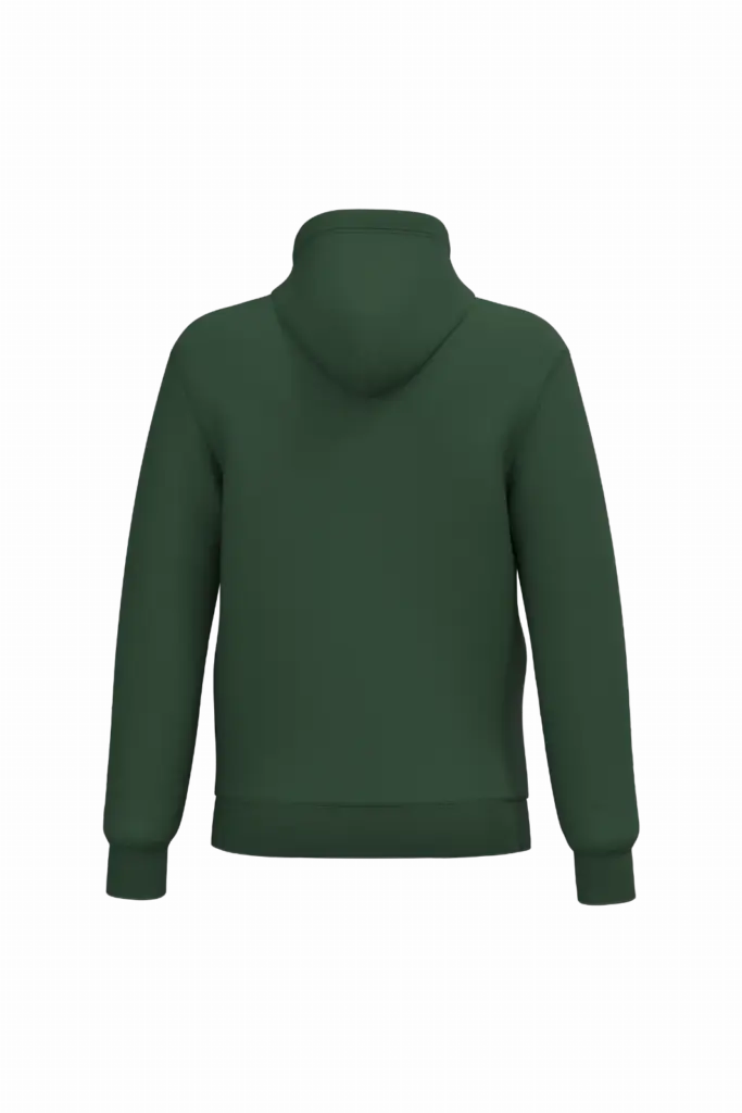 PS_K4042-B_FORESTGREEN - Hidalgo Gerecyclede uniseks sweater met rits en capuchon, forest green — productfoto 27