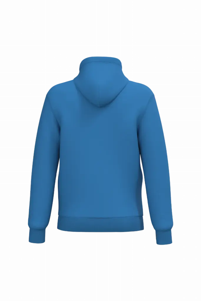 PS_K4042-B_LIGHTROYALBLUE - Hidalgo Gerecyclede uniseks sweater met rits en capuchon, light royal blue — productfoto 30