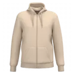 PS_K4042_LIGHTSAND - Hidalgo Gerecyclede uniseks sweater met rits en capuchon, light sand — productfoto 32
