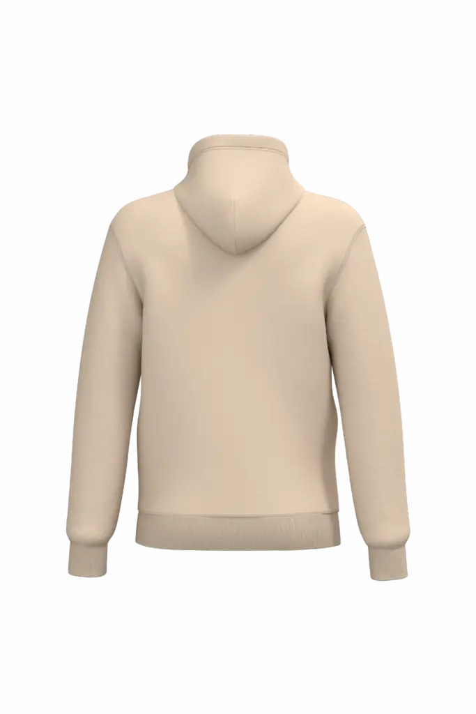 PS_K4042-B_LIGHTSAND - Hidalgo Gerecyclede uniseks sweater met rits en capuchon, light sand — productfoto 33