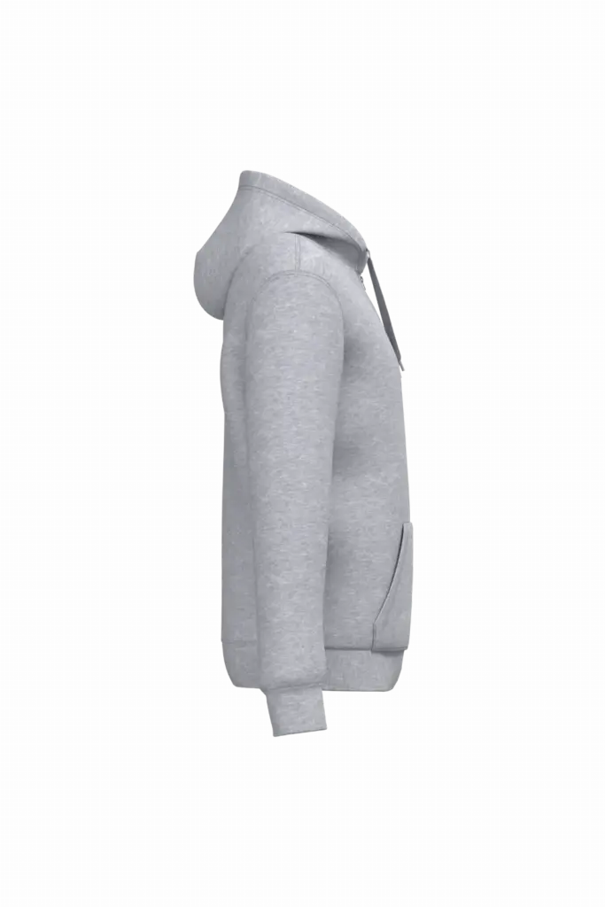 PS_K4042-S_OXFORDGREY - Hidalgo Gerecyclede uniseks sweater met rits en capuchon, oxford grey — productfoto 37
