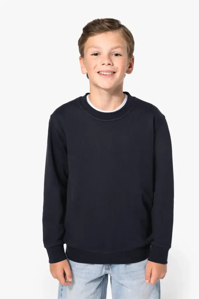 Gerecyclede kindersweater met ronde hals