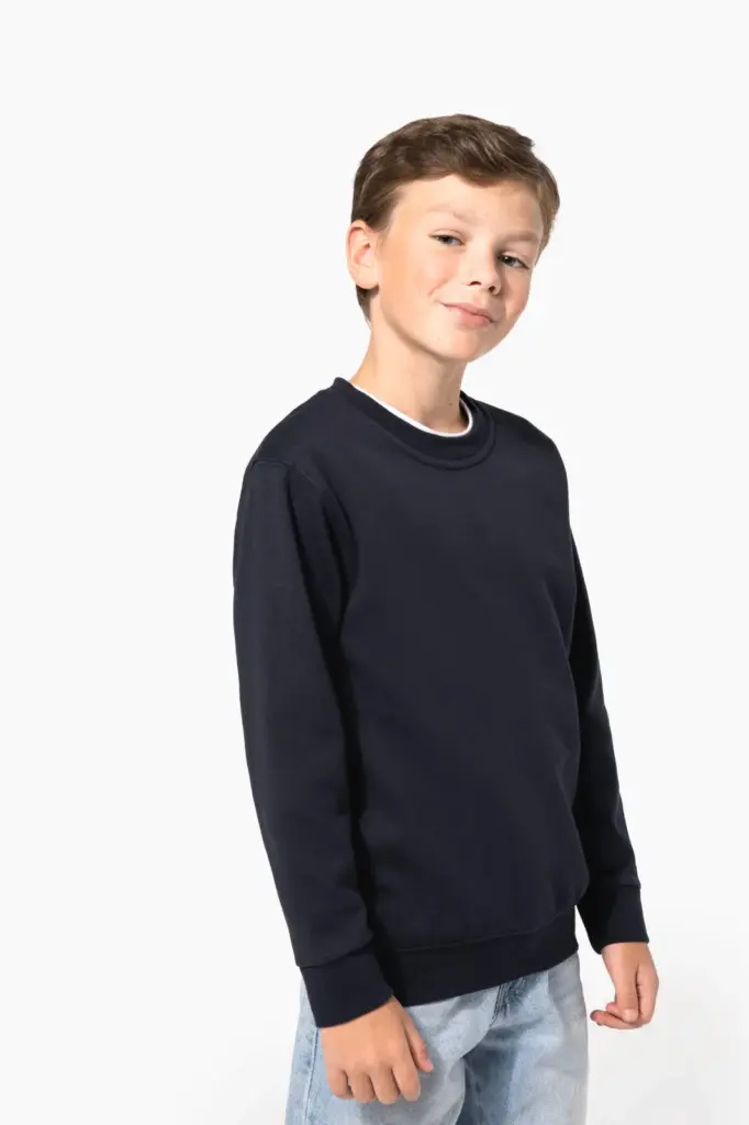 Gerecyclede kindersweater met ronde hals — productfoto 5
