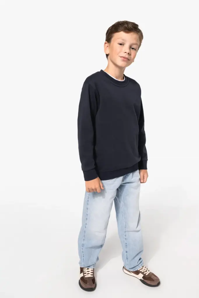 Gerecyclede kindersweater met ronde hals — productfoto 6
