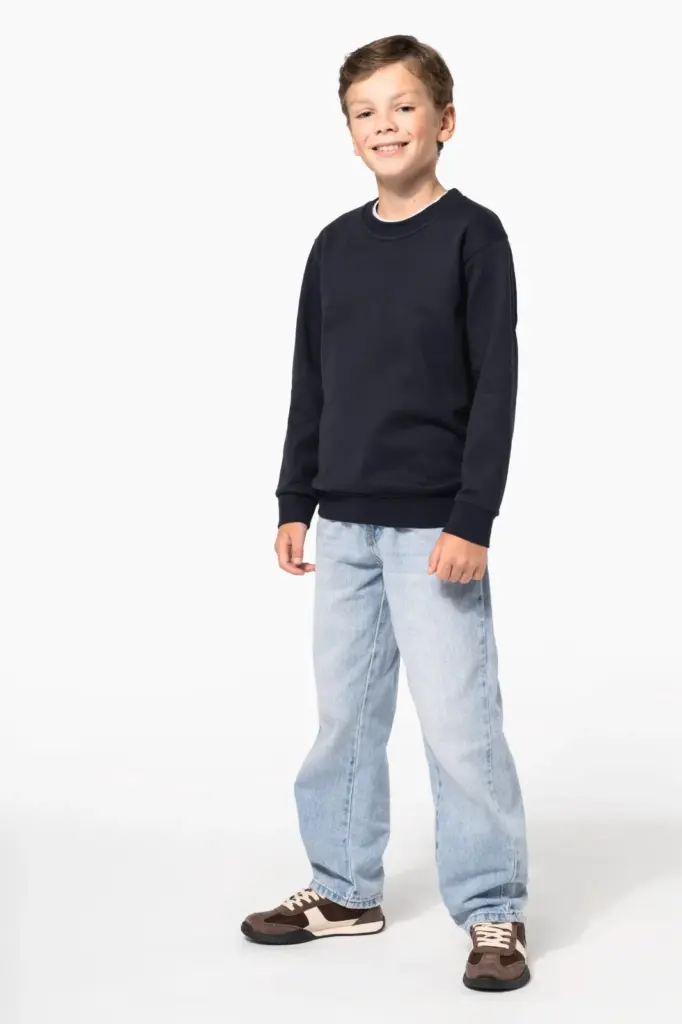 Gerecyclede kindersweater met ronde hals — productfoto 7