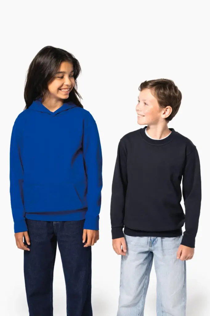 Gerecyclede kindersweater met ronde hals — productfoto 8