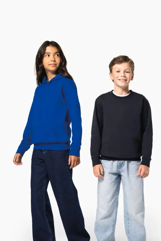 Gerecyclede kindersweater met ronde hals — productfoto 9