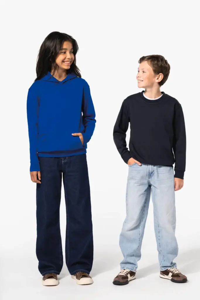 Gerecyclede kindersweater met ronde hals — productfoto 10