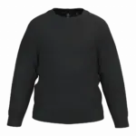 Gerecyclede kindersweater met ronde hals, black — productfoto 13