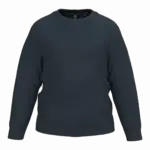Gerecyclede kindersweater met ronde hals, navy — productfoto 16