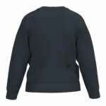Gerecyclede kindersweater met ronde hals, navy — productfoto 17