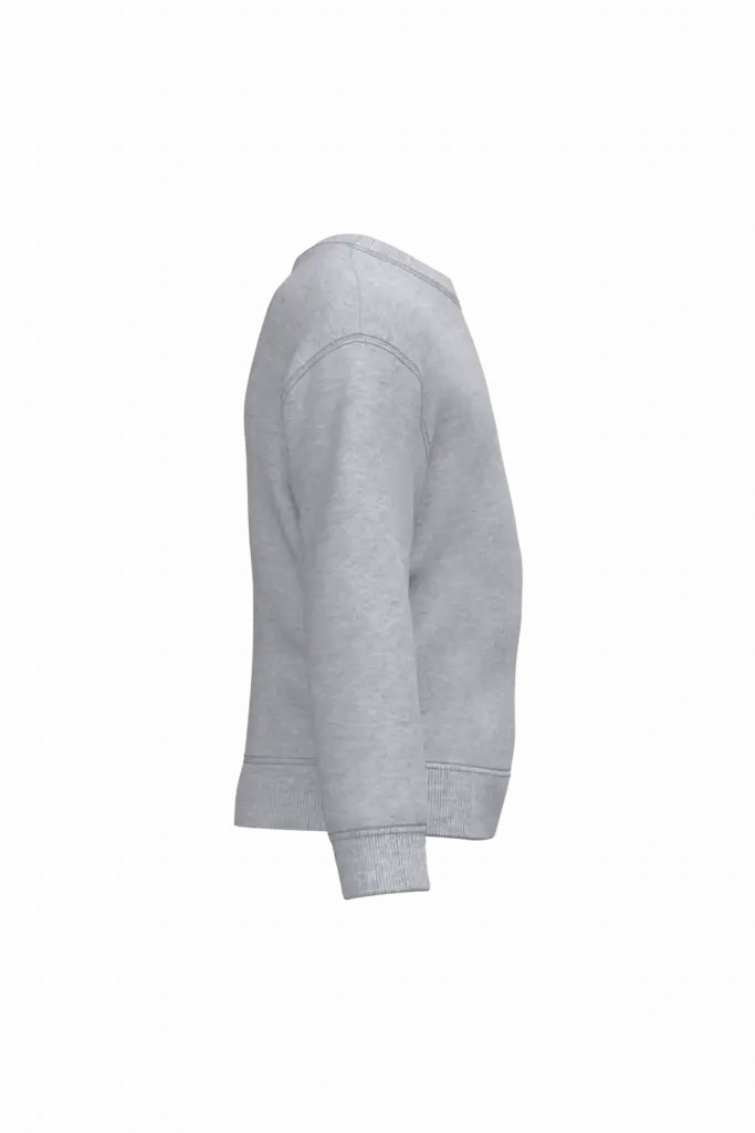 Gerecyclede kindersweater met ronde hals, oxford grey — productfoto 18