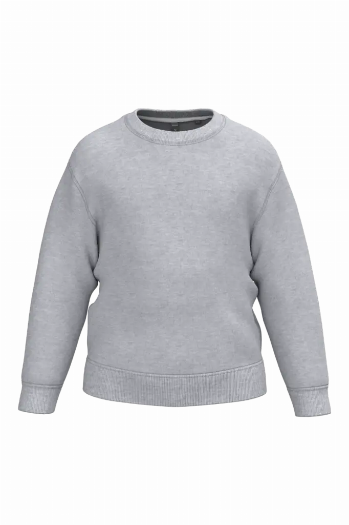 Gerecyclede kindersweater met ronde hals, oxford grey — productfoto 19