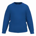 Gerecyclede kindersweater met ronde hals, royal blue — productfoto 25