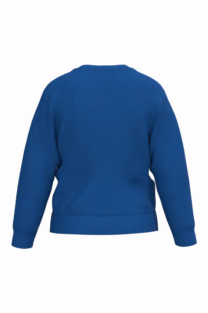 Gerecyclede kindersweater met ronde hals, royal blue — productfoto 26