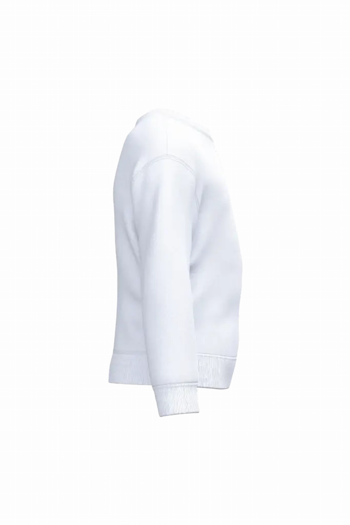 Gerecyclede kindersweater met ronde hals, white — productfoto 27