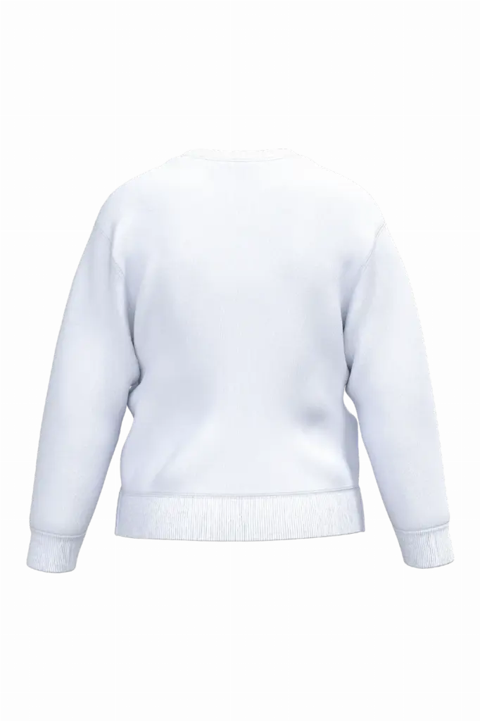 Gerecyclede kindersweater met ronde hals, white — productfoto 29