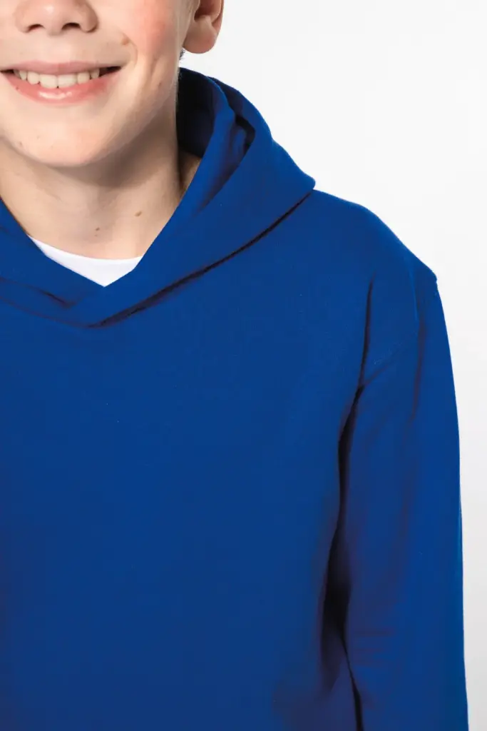 Gerecyclede kindersweater met capuchon — productfoto 2