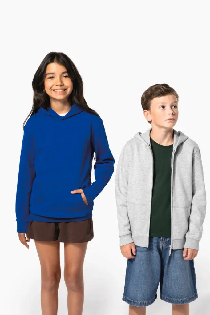 K4044-K4045_2026 - Hidalgo-werbeartikel Gerecyclede kindersweater met capuchon — productfoto 5