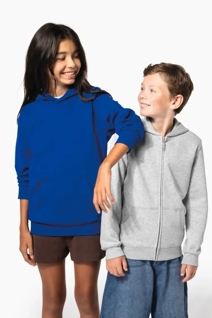 K4044-K4045-4_2026 - Hidalgo-werbeartikel Gerecyclede kindersweater met capuchon — productfoto 6