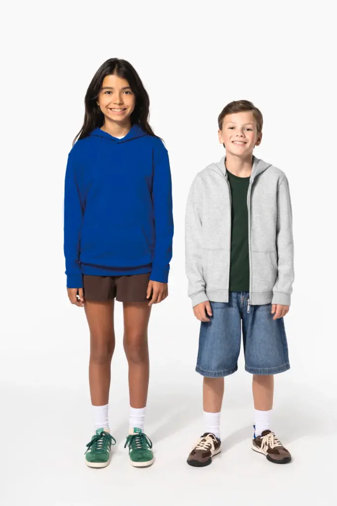 K4044-K4045-3_2026 - Hidalgo-werbeartikel Gerecyclede kindersweater met capuchon — productfoto 7