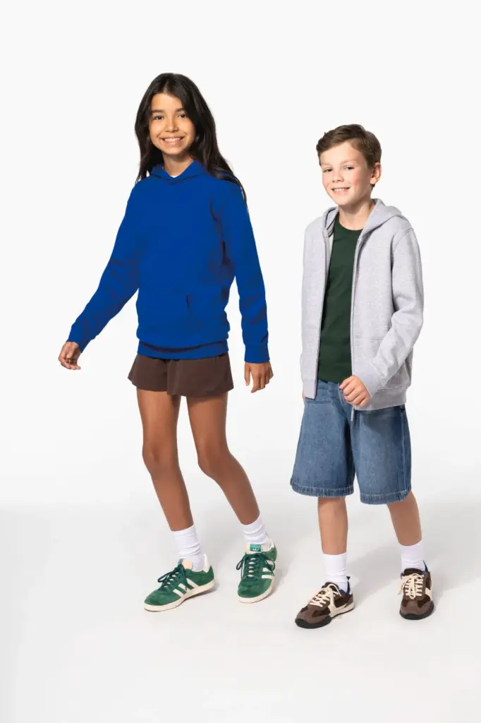 Gerecyclede kindersweater met capuchon — productfoto 8