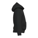Gerecyclede kindersweater met capuchon, black — productfoto 9