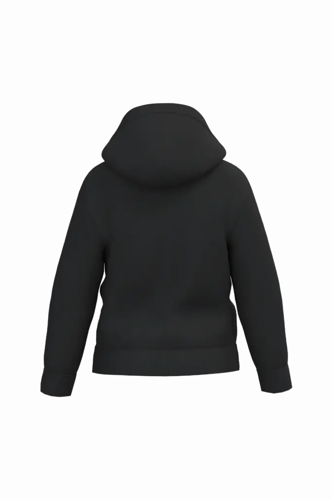 Gerecyclede kindersweater met capuchon, black — productfoto 11