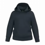 Gerecyclede kindersweater met capuchon, navy — productfoto 13