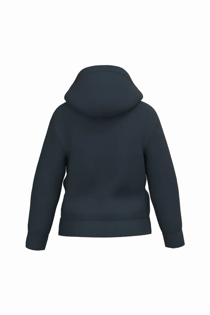Gerecyclede kindersweater met capuchon, navy — productfoto 14