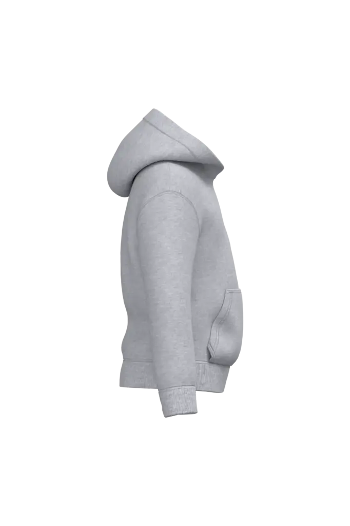 Gerecyclede kindersweater met capuchon, oxford grey — productfoto 15