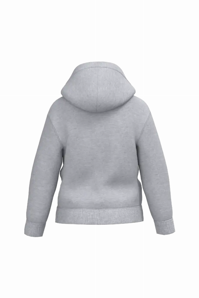 Gerecyclede kindersweater met capuchon, oxford grey — productfoto 17