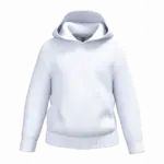 Gerecyclede kindersweater met capuchon, white — productfoto 25