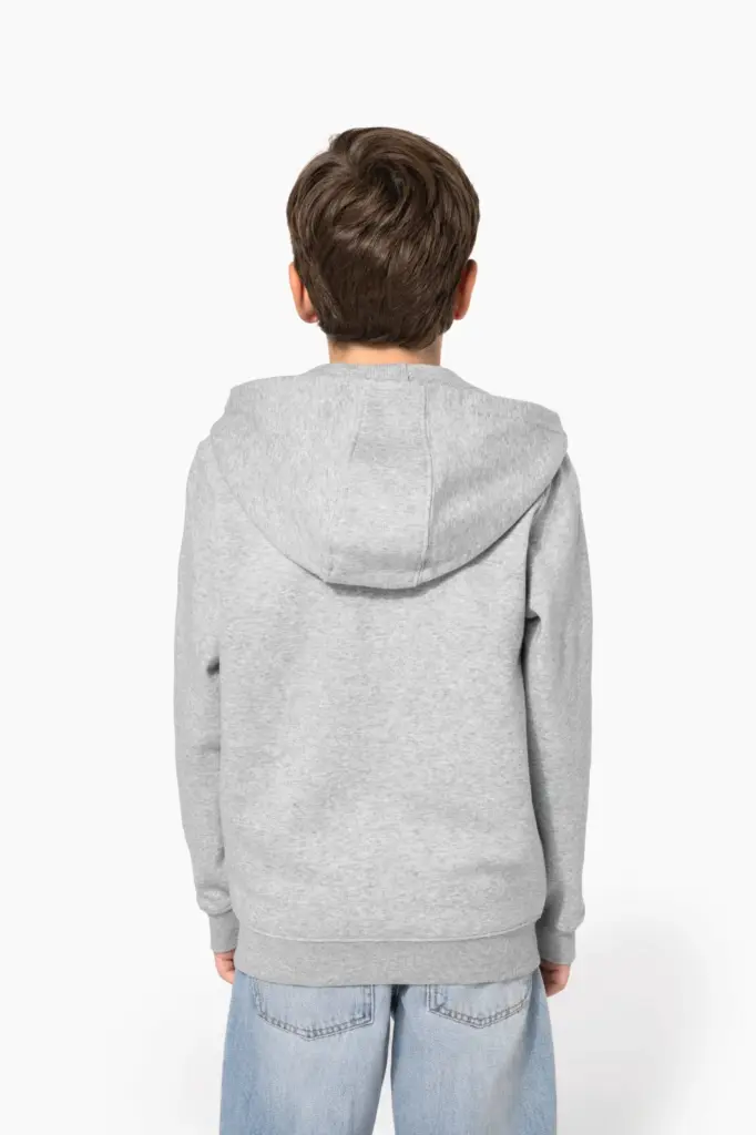 K4045-5_2026 - Hidalgo-werbeartikel Gerecycled sweatvest met capuchon — productfoto 1