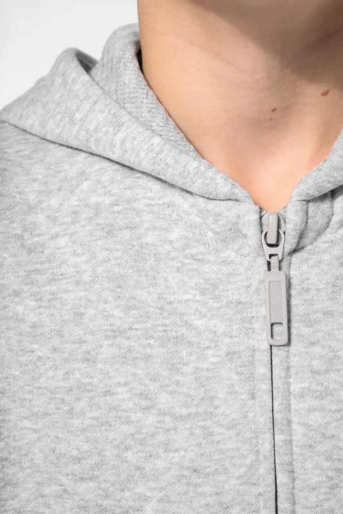 K4045-7_2026 - Hidalgo-werbeartikel Gerecycled sweatvest met capuchon — productfoto 2