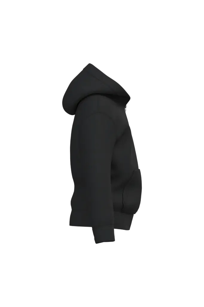 PS_K4045-S_BLACK - Hidalgo-werbeartikel Gerecycled sweatvest met capuchon, black — productfoto 5