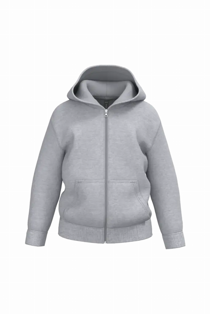 PS_K4045_OXFORDGREY - Hidalgo-werbeartikel Gerecycled sweatvest met capuchon, oxford grey — productfoto 12