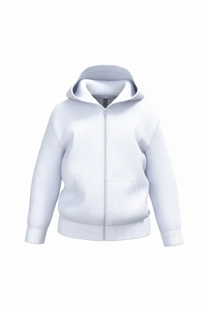 PS_K4045_WHITE - Hidalgo-werbeartikel Gerecycled sweatvest met capuchon, white — productfoto 15