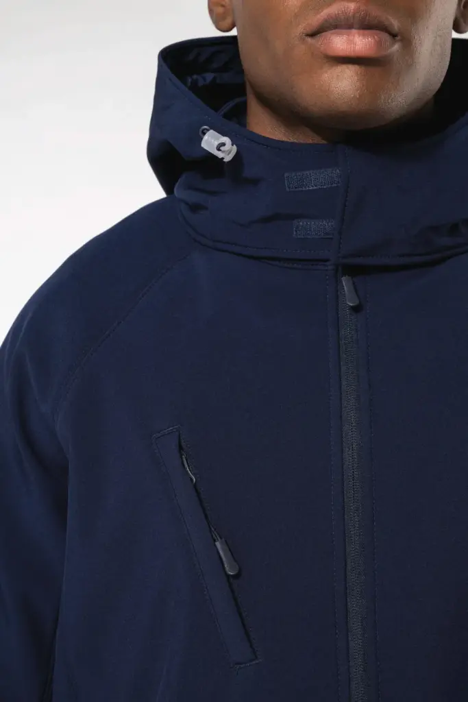 K413-6_2026 - Hidalgo Heren softshell jas met afneembare capuchon — productfoto 3