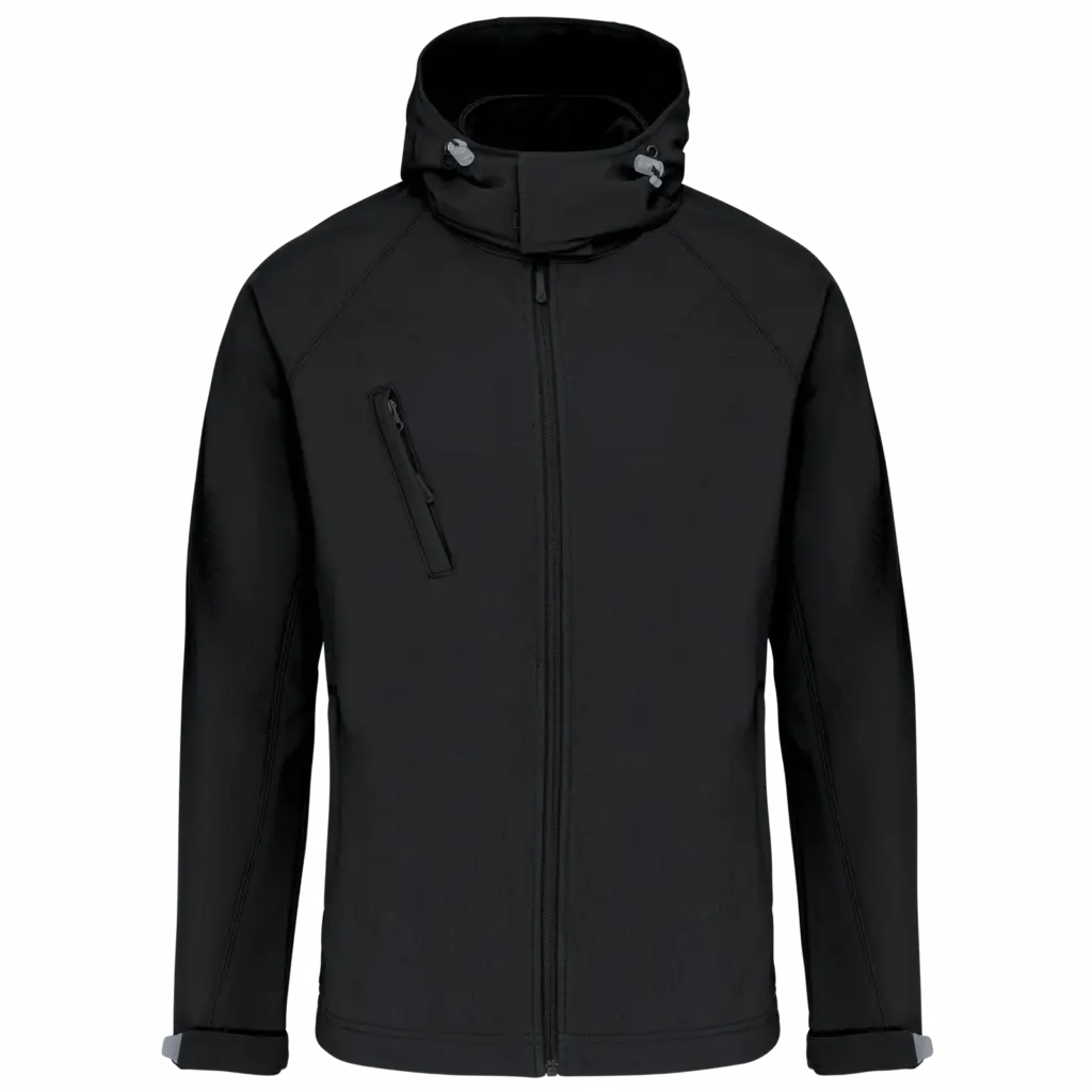 PS_K413_BLACK - Hidalgo Heren softshell jas met afneembare capuchon — productfoto 17