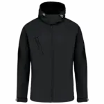 PS_K413_BLACK - Hidalgo Heren softshell jas met afneembare capuchon — productfoto 17