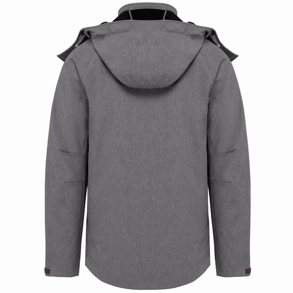 PS_K413-B_MARLGREY - Hidalgo Heren softshell jas met afneembare capuchon — productfoto 27