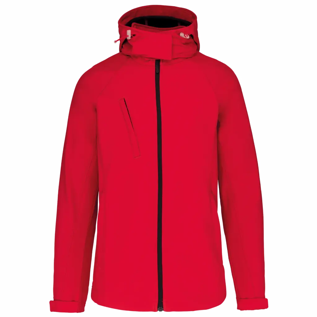 PS_K414_RED - Hidalgo-werbeartikel Dames softshell jas met afneembare capuchon — productfoto 24