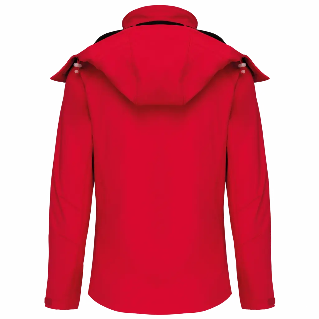 PS_K414-B_RED - Hidalgo-werbeartikel Dames softshell jas met afneembare capuchon — productfoto 25