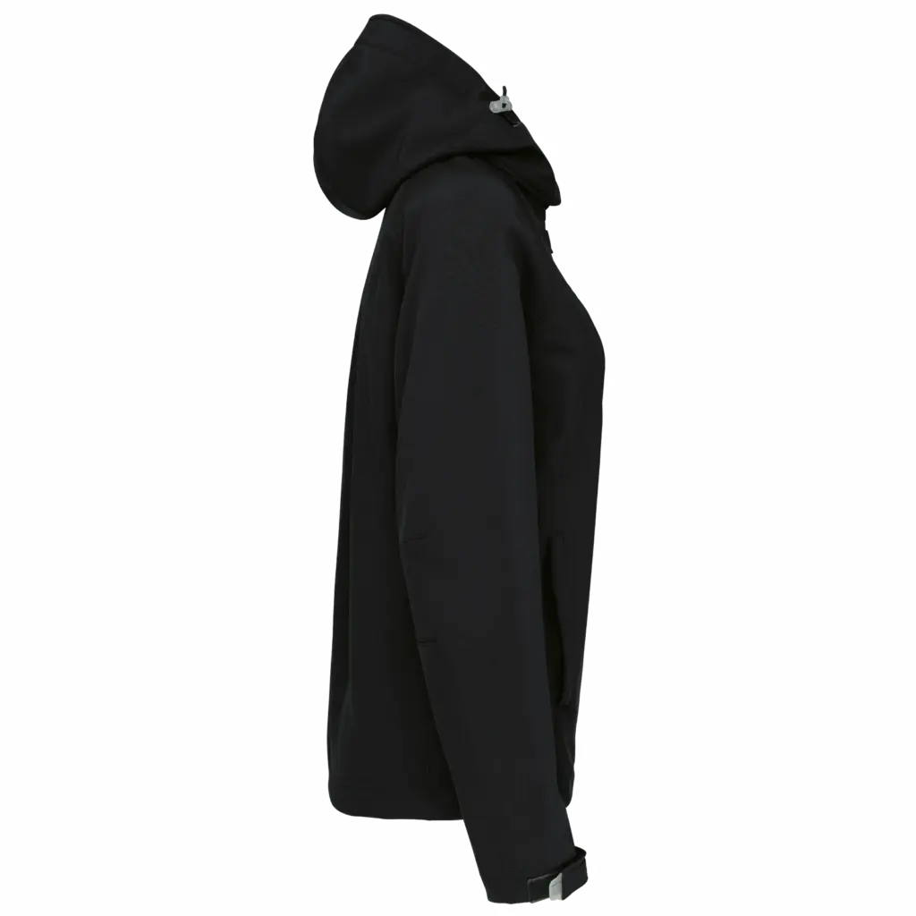 PS_K414-S_BLACK - Hidalgo-werbeartikel Dames softshell jas met afneembare capuchon, black — productfoto 8
