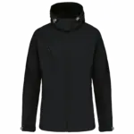PS_K414_BLACK - Hidalgo-werbeartikel Dames softshell jas met afneembare capuchon, black — productfoto 9