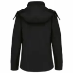 PS_K414-B_BLACK - Hidalgo-werbeartikel Dames softshell jas met afneembare capuchon, black — productfoto 10